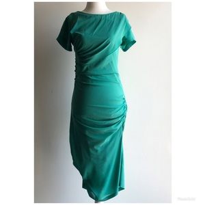 Vena Cava teal ruched dress
